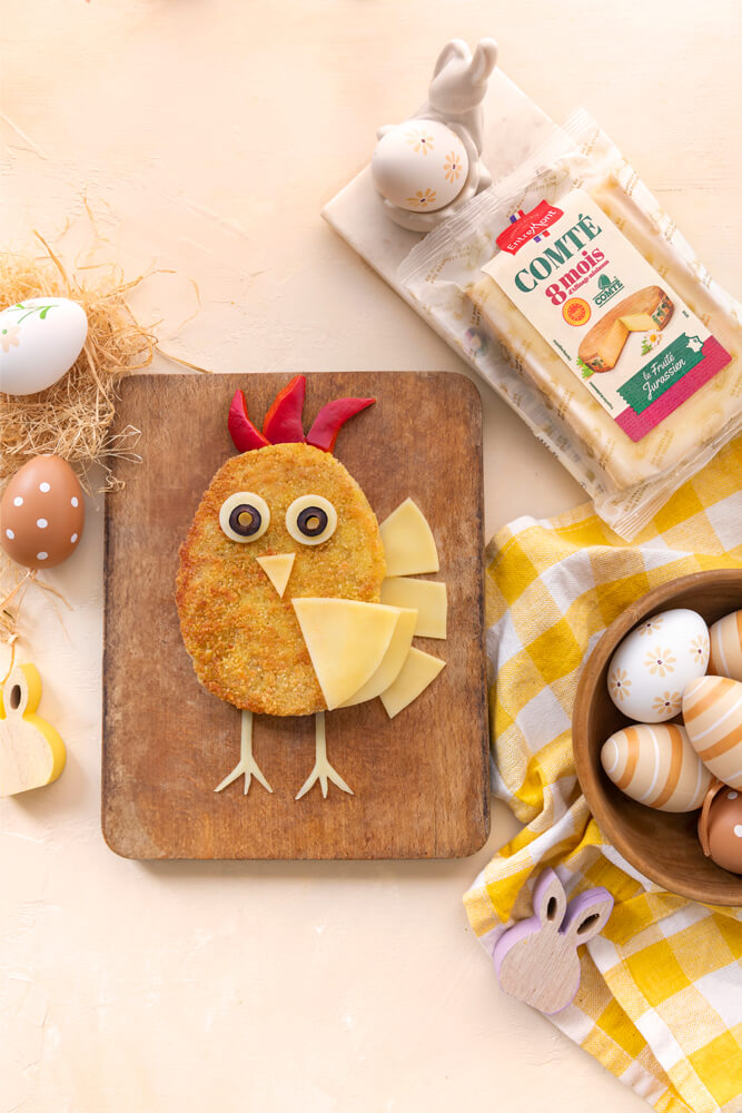 Recette de poule panée en trompe-l'œil au Comté AOP Fruité 8 mois Entremont