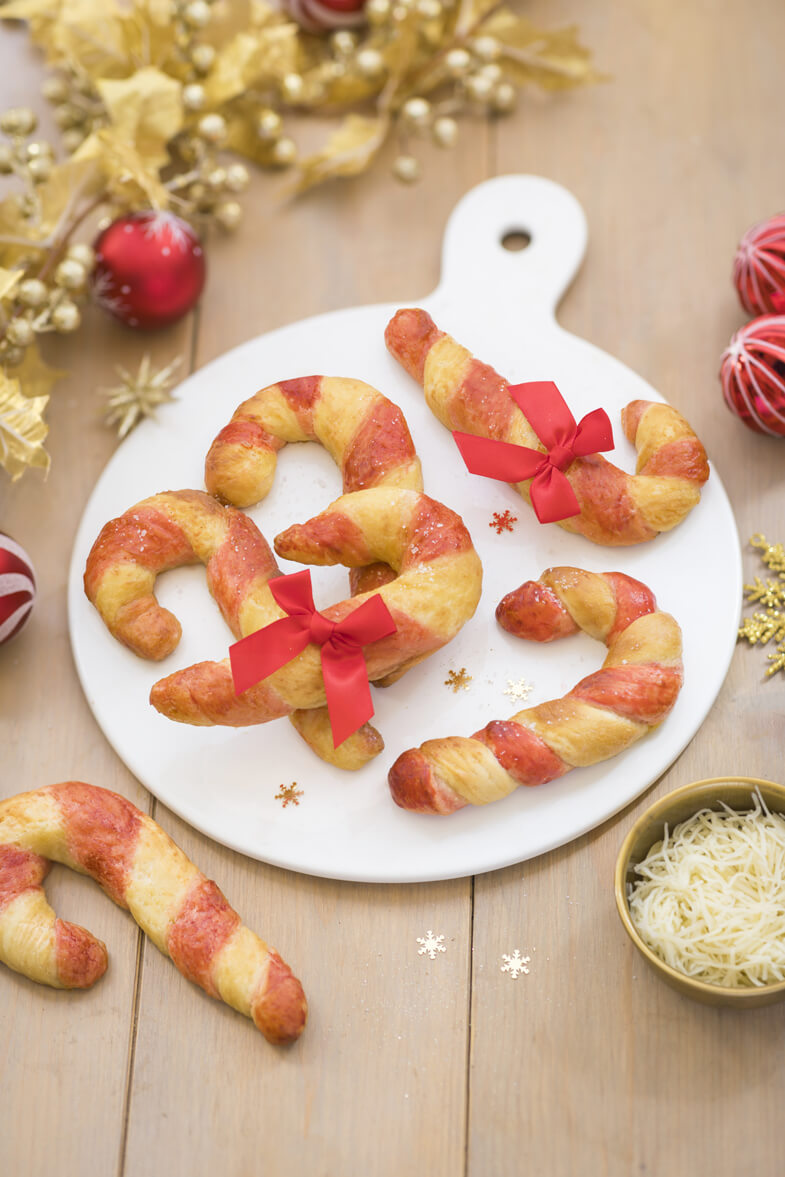 Bagels bicolores au Comté Entremont façon sucre d’orge